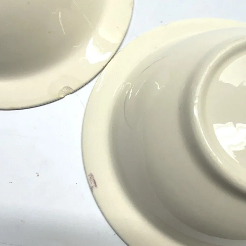 Homer Laughlin Majestic Lot of 3 Rimmed Soup Bowls 9